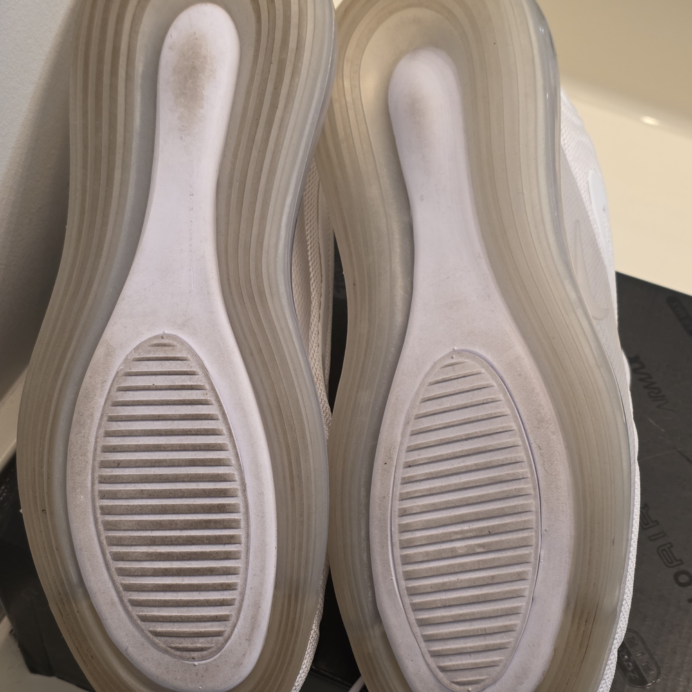 Nike Air Max 720 White and Gray Sneakers - Picture 6 of 8